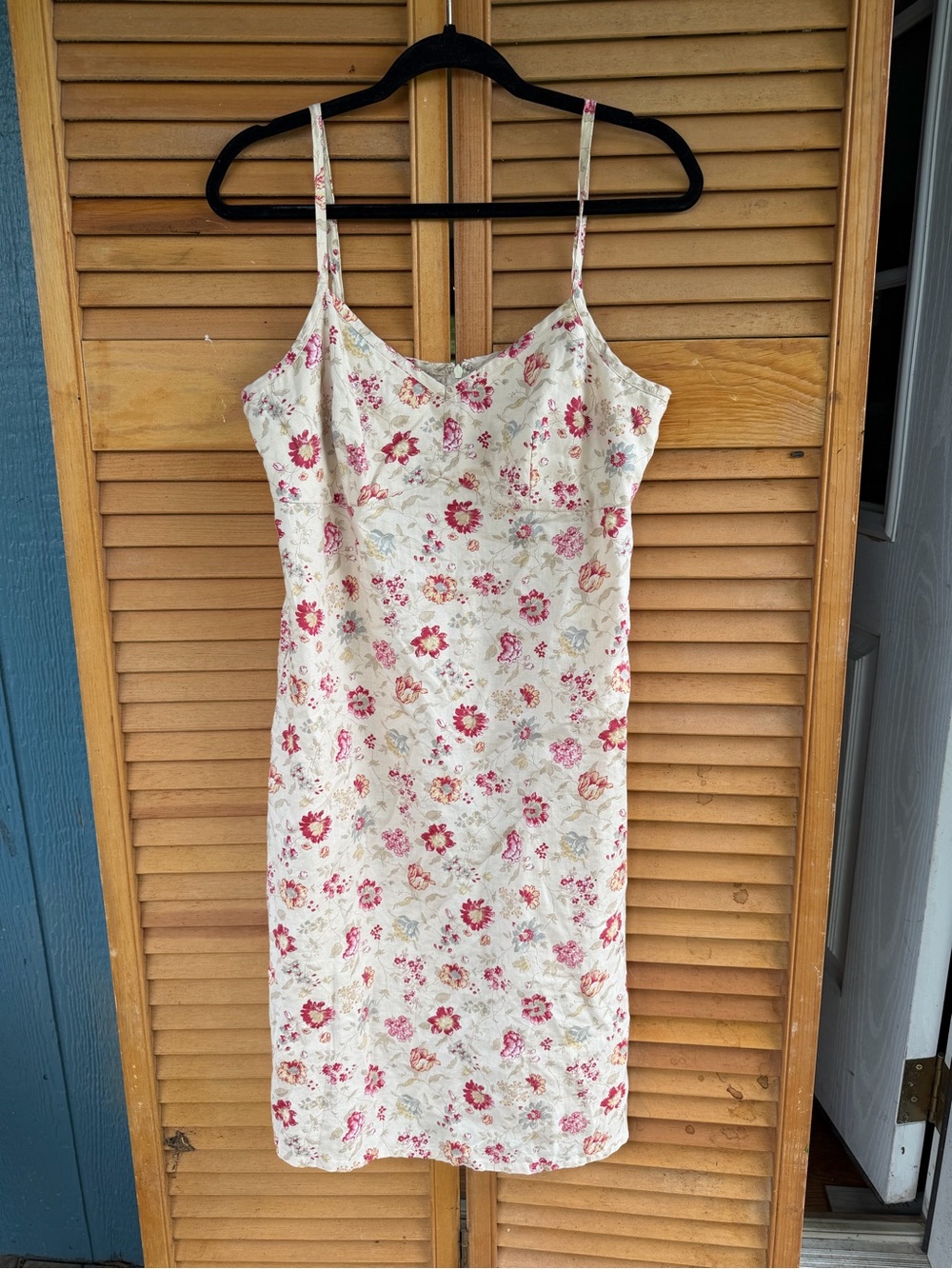 GAP 100% Linen Floral Dress women's size 12